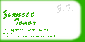 zsanett tomor business card